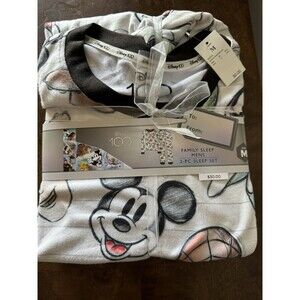 Women's Disney 100 Character Mash Up 2pc Matching Family Pajama Set  Size M NEW